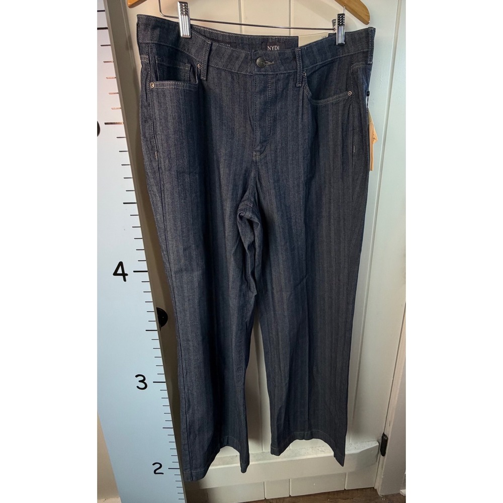 NYDJ Denim Jeans 14W Women's‎ Teresa Wide Leg Lift Tuck Tech NWT Casual